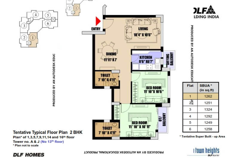 » 2BHK property in DLF Newtown Heights, Newtown